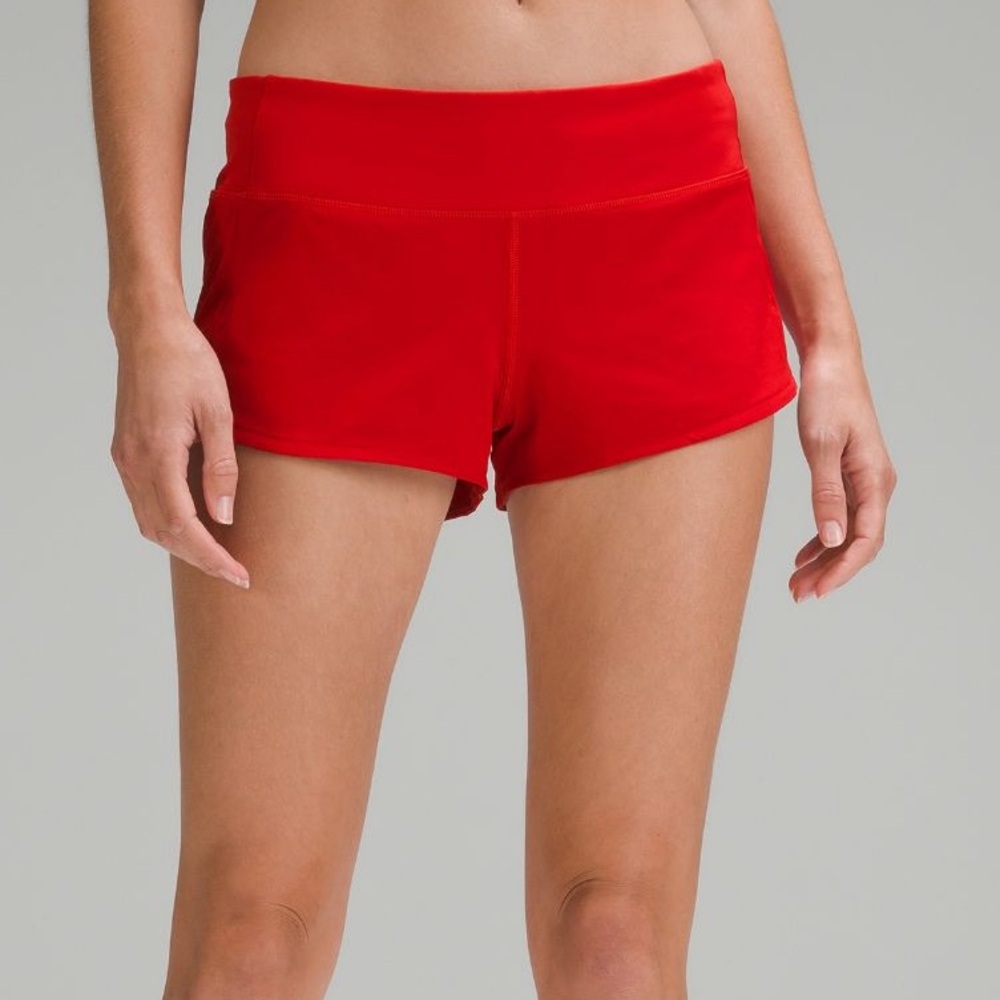 Speed Up Low-Rise Lined Short 2.5" Discontinued Candy Red!